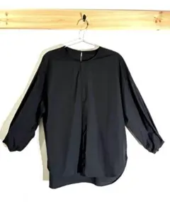 黒 バルーンスリーブ シャツ美品★BlueDeBresseブルー・デ・ブレス