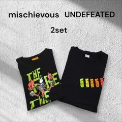 UNDEFEATED&mischievous ロングTシャツ 2枚セット