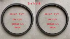 DEMING L/L BLACK 26インチタイヤ 2本 限定販売