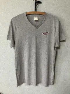 Hollister グレー Vネック Tシャツ Lサイズ