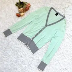 ★GAP★ギャップ バイカラーニットカーディガン【XS】長袖 Vネック ボーダー