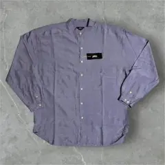 phiz 90s デッドストック シルク シャツ バンドカラー グレープ