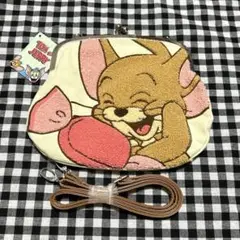 トムとジェリー　ショルダー付きがま口ポーチ【新品未使用品】