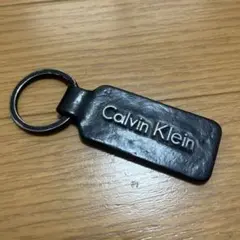 Calvin Klein カルバン・クライン レザーキーホルダー 黒 タグ