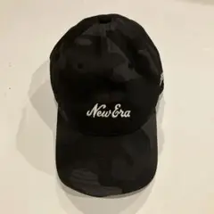 New Era ブラックカモフラージュキャップ