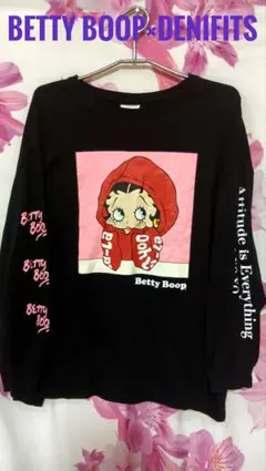 Betty Boop×DENIFITSコラボ　長袖Tシャツ L
