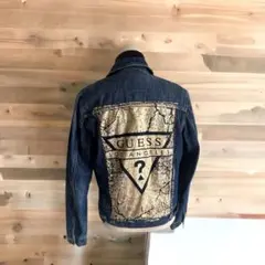 ☆美品☆guess Gジャン ドデカバックプリント