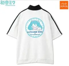 初音ミク　シナモロール　ハーフジップ　プルオーバー　Lサイズ　サンリオコラボ