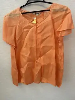 A/C DESIGN BY ALPHA CUBIC オレンジ　トップス　麻