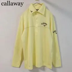 callaway GOLF キャロウェイ メンズM 長袖 ポロシャツ ロゴ刺繍
