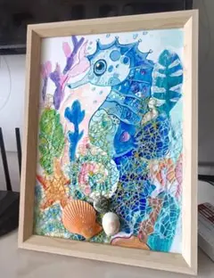 タツノオトシゴの立体アート作品
