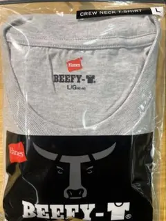 【新品未開封】Hanes ヘインズ BEEFY Lサイズ グレー 半袖Tシャツ