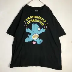 3290 CARE BEARS ケアベア　ビッグプリント　半袖　Tシャツ　黒