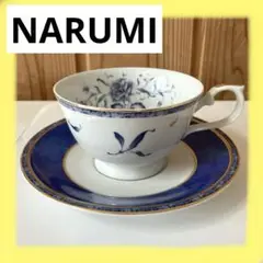 美品　ナルミ　ファインチャイナ　カップアンドソーサー　ブルー