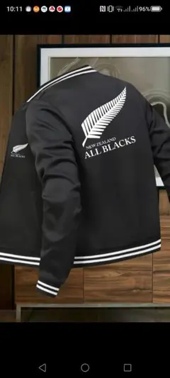 ALL BLACKS ジップアップジャケット 黒XXLサイズ