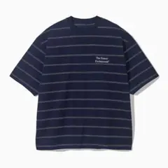 L / ENNOY PANEL BORDER S/S T-SHIRT NAVY