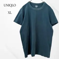 ユニクロ　Tシャツ　半袖　クルーネック　グリーン　XL 大きいサイズ