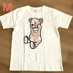 graniph グラニフ 花柄クマ Tシャツ M ホワイト コントロールベア