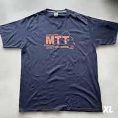 アメリカ古着Tシャツ"MTT"半袖 ネイビー NAVY 紺色 ロゴT シンプル