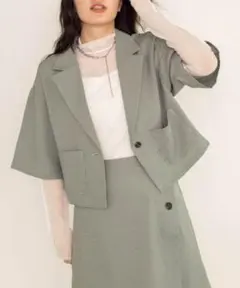 w closet ジャケット スカートパンツ セットアップ チェック