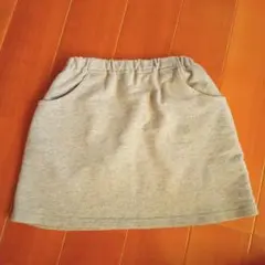 2つ選んで500円対象商品!!　無印良品　グレー スウェットスカート 110