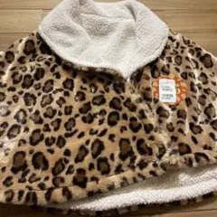 ヒョウ柄 ファーケープ あったか モコモコ 動物柄 新品未使用