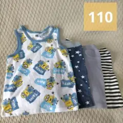 ミニオンタンクトップと星柄ショートパンツセット 100cm