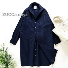 美品✽ZUCCa dayz ズッカ シャツ ワンピース チュニック ネイビー