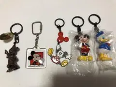 ミッキー マウス・ドナルドダック キーホルダー5点セット
