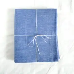 青色 無地 ダンガリー生地 コットン100% 105cm×100cm