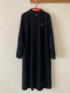 FREDPERRY バックプリーツシャツワンピース 長袖 ドレス