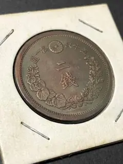 1874年2銭銅貨。 楽天市場】2銭銅貨 明治7年(1874年) 美品 日本古銭 : アインス