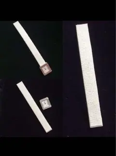 ポワレ 純正ベルト 白 リザード 127サイズ