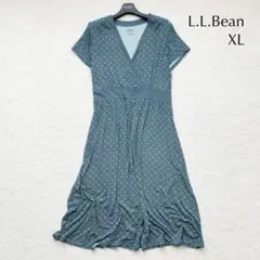 【 L.L.Bean エルエルビーン 】 半袖 ワンピース 膝丈 サマーニット