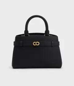 CHARLES＆KEITH オブリエルメタリックアクセントベルトバッグ