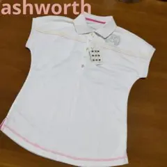 新品未使用ashworth レディース ポロシャツ 【L】ホワイト　UVケア