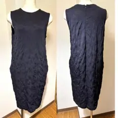 SALE : PUPULA ネイビー ノースリーブ ワンピース　ポケット
