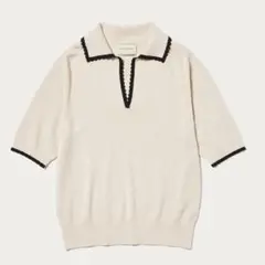 スカラップ セーラーカラー ショートスリーブニット