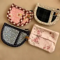セール中　ハンドメイド　コインキーケース　ティッシュポーチ