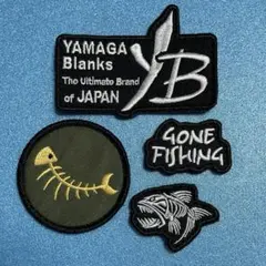 YAR008 釣具メーカー　他　刺繍パッチ　ベルクロ　フィッシング