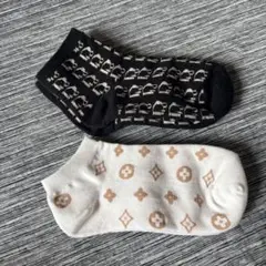 ロゴ入りショートソックス 2足セット