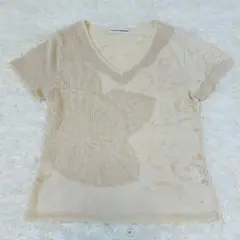 HIROKOKOSHINO ヒロココシノ　半袖　サマーニット　Tシャツ　花柄