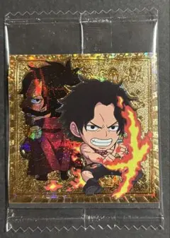 ワンピース大海賊シールウエハース ゴールドパラレル エース＆ロジャー