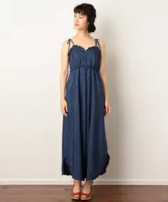 deicyデイシーハート刺繍ロンパースサロペットネイビー