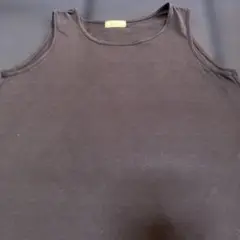 紺のコットンタンクトップ　チュニック風