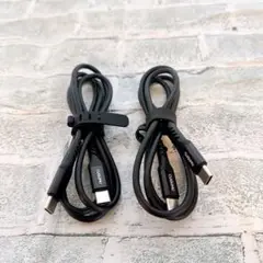 J USB Type-C to C 充電ケーブル 1M 2本 黒