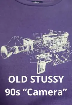 OLD STUSSY 90s Camera Tシャツ 紺タグ USA製