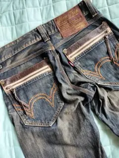 送料込み★EDWINブルートリップ　503ストレートダメージデニム　size30