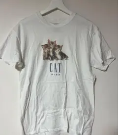 猫プリント Tシャツ Mサイズ