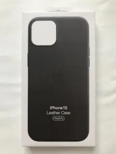 Apple正規品iPhone 15 レザーケース ブラック新品　❸